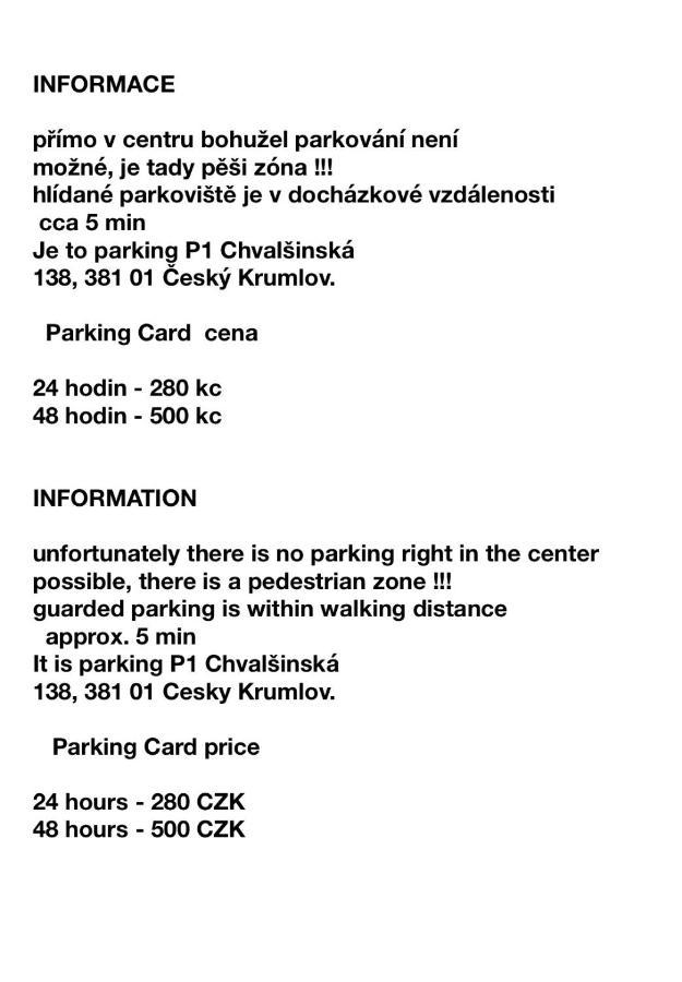Apartman Natalya Gold Чешки Крумлов Екстериор снимка